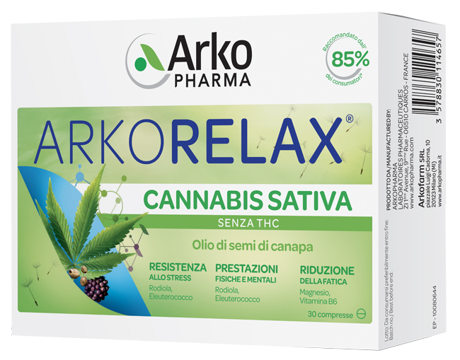 ARKORELAX CANNABIS SATIVA 30 COMPRESSE - Pharmaleader