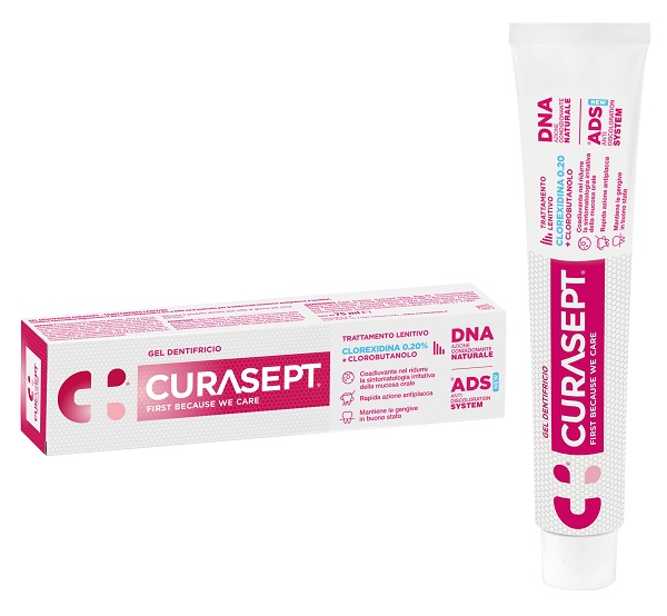 CURASEPT GEL DENTIFRICIO ADS DNA TRATTAMENTO LENITIVO 75 ML - Pharmaleader