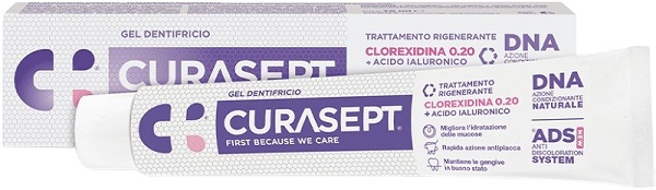 CURASEPT GEL DENTIFRICIO ADS DNA TRATTAMENTO RIGENERANTE 75 ML - Pharmaleader