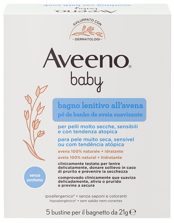 AVEENO BABY COLLOIDAL POLVERE BAGNO 5 X 21 G - Pharmaleader