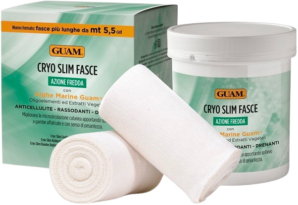 GUAM CRYO SLIM FASCE ANTICELLULITE RASSODANTI DRENANTI 2 PEZZI - Pharmaleader