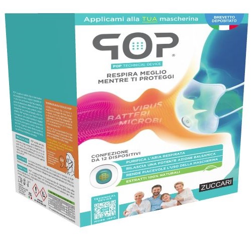 POP TECHNICAL DEVICE 12 DISPOSITIVI ADESIVI PROFUMA E PURIFICA MASCHERINA - Pharmaleader