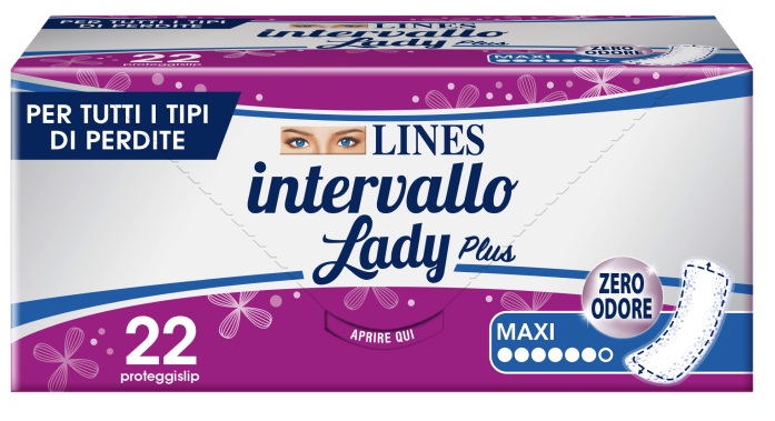 PROTEGGISLIP LINES INTERVALLO LADY PLUS MAXI 22 PEZZI - Pharmaleader