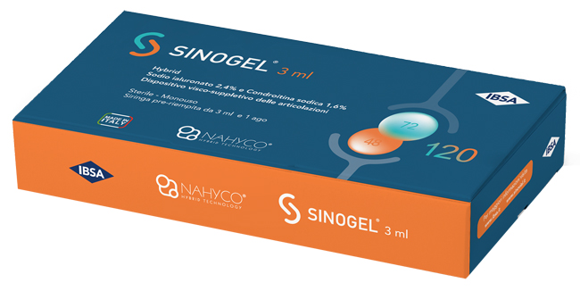 SIRINGA INTRA-ARTICOLARE SINOGEL 2,4% ACIDO IALURONICO + 1,6% CONDROITINA SODICA 3ML + 1 AGO - Pharmaleader