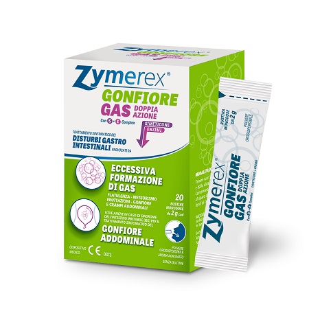 ZYMEREX GONFIORE GAS DOPPIA AZIONE CON S+E COMPLEX 20 BUSTINE MONODOSE DA 2 G - Pharmaleader