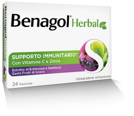 BENAGOL HERBAL FRUTTI DI BOSCO 24 PASTIGLIE - Pharmaleader