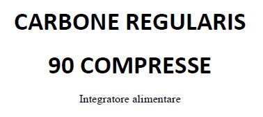 CARBONE REGULARIS 90 COMPRESSE - Pharmaleader