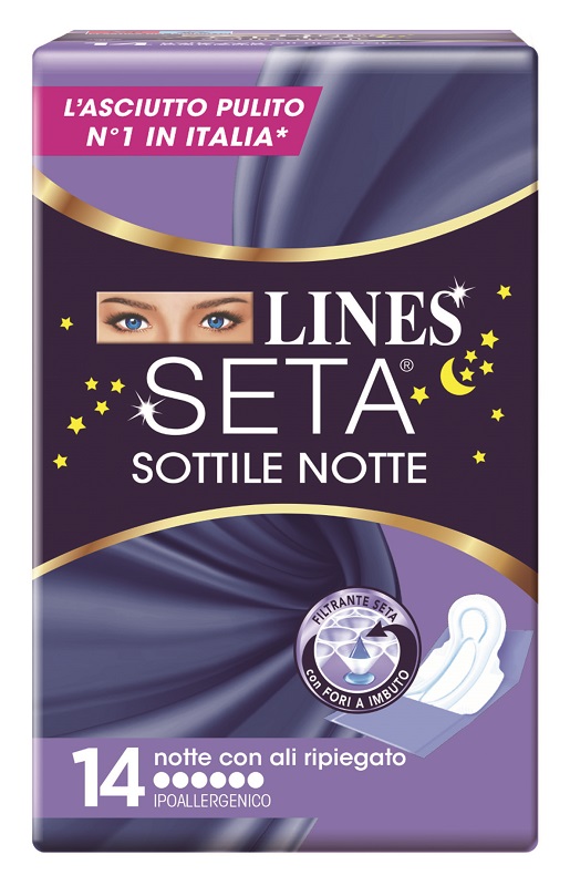 LINES SETA SOTTILE NOTTE CON ALI 14 PEZZI - Pharmaleader