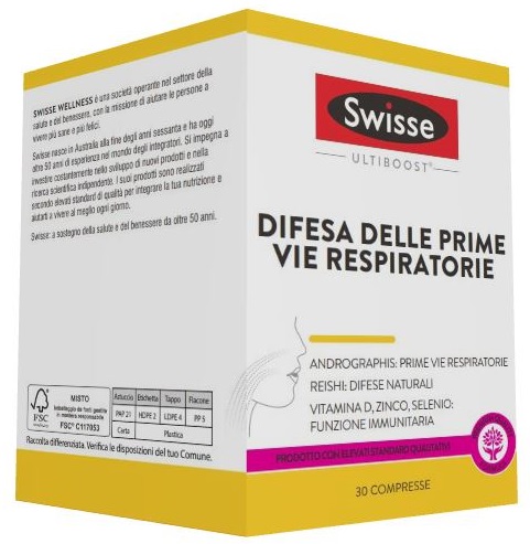 SWISSE DIFESA DELLE PRIME VIE RESPIRATORIE 30 COMPRESSE - Pharmaleader