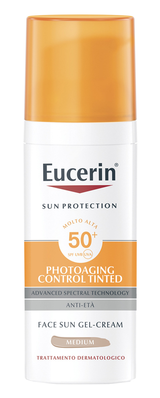 EUCERIN SUN PHOTOAGING CONTROL TINTED GEL CREME SPF50+ MEDIUM 50 ML - Pharmaleader