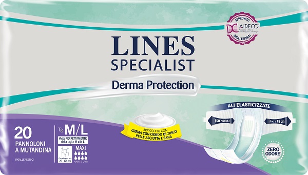 PANNOLONE A MUTANDINA LINES SPECIALIST DERMA MAXI M/L 20 PEZZI - Pharmaleader