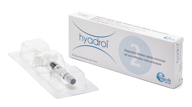 SIRINGA INTRA-ARTICOLARE HYADROL CON ACIDO IALURONICO 1% E ADELMITROL 2% CAPACITA' 2 ML - Pharmaleader