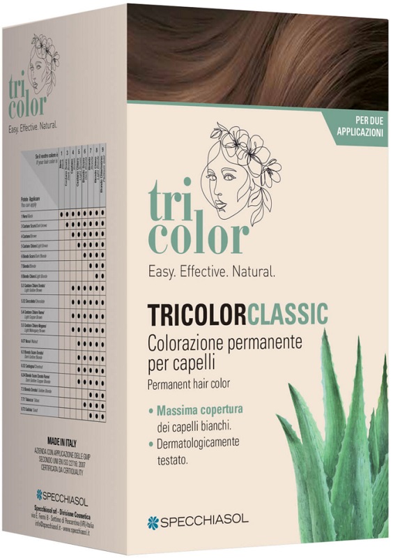 TRICOLOR CLASSIC 7 BIONDO 2 TUBI 50 ML + 2 SHAKER 50 ML + 4 BUSTINE 8 ML - Pharmaleader