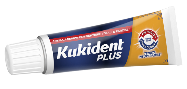 KUKIDENT PLUS DOPPIA AZIONE CREMA ADESIVA DENTIERE 40 G - Pharmaleader