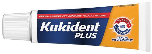 KUKIDENT PLUS DOPPIA AZIONE TENUTA INSUPERABILE CREMA ADESIVA DENTIERE 65 G - Pharmaleader
