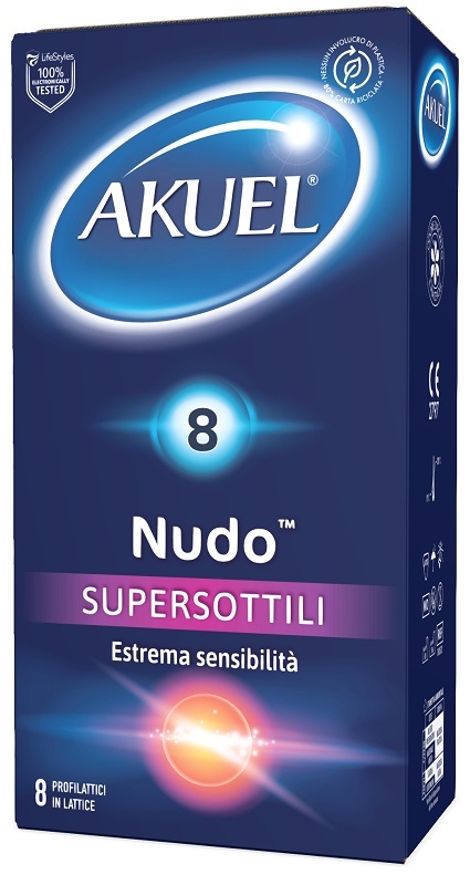 PROFILATTICO AKUEL NUDO SUPERSOTTILE 8 PEZZI - Pharmaleader
