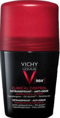 VICHY HOMME DEODORANTE CLINICAL CONTROL 96H ROLL 50 ML - Pharmaleader