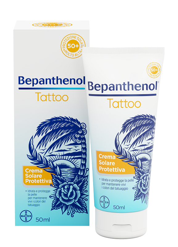 BEPANTHENOL TATTOO CREMA SOLARE PROTETTIVA SPF50+ 50 ML - Pharmaleader