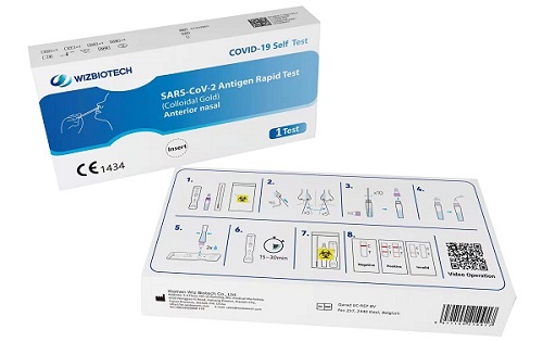 TEST ANTIGENICO RAPIDO COVID-19 AUTODIAGNOSTICO DETERMINAZIONE QUALITATIVA ANTIGENI SARS-COV-2 IN TAMPONI NASALI MEDIANTE IMMUNOCROMATOGRAFIA - Pharmaleader