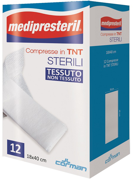 COMPRESSE STERILI TNT MEDIPRESTERIL 18X40 CM 12 PEZZI - Pharmaleader