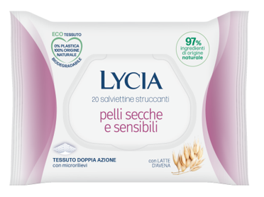LYCIA SALVIETTINE STRUCCANTI PELLI SECCHE E SENSIBILI 20 PEZZI - Pharmaleader