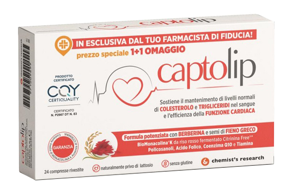 CAPTOLIP NEW FORMULA 24 COMPRESSE RIVESTITE - Pharmaleader