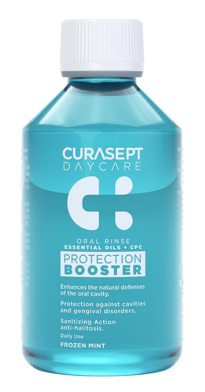 CURASEPT DAYCARE COLLUTORIO PROTECTION BOOSTER FROZEN MINT 250 ML - Pharmaleader
