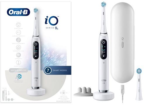 ORAL-B IO 9 WHITE SPAZZOLINO ELETTRICO + 2 REFILL TESTINE CON CUSTODIA DA VIAGGIO - Pharmaleader