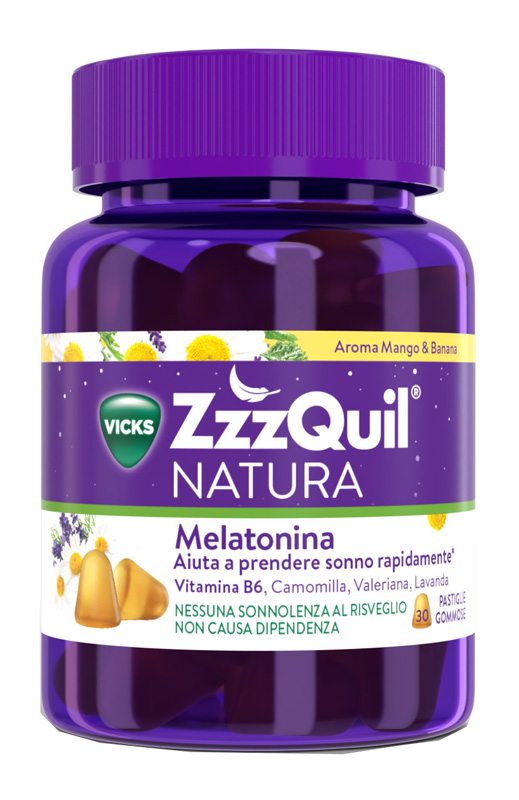 VICKS ZZZQUIL NATURA MANGO & BANANA 30 PASTIGLIE GOMMOSE - Pharmaleader