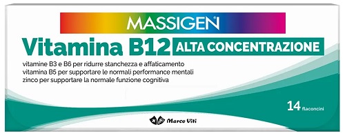MASSIGEN VITAMINA B12 ALTA CONCENTRAZIONE 14 FLACONCINI - Pharmaleader
