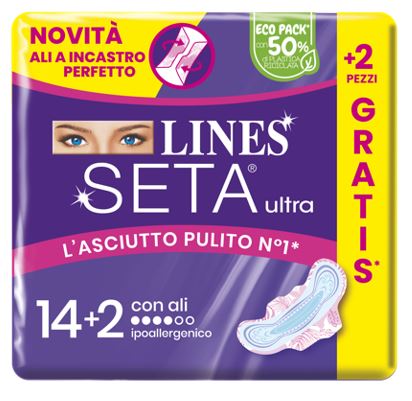 LINES SETA ULTRA ASSORBENTI ALI CP 14+2 PEZZI - Pharmaleader