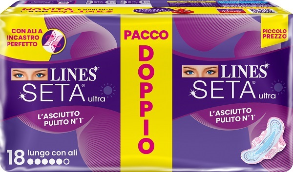 LINES SETA ULTRA ASSORBENTI LUNGO VP DWCT 18 PEZZI - Pharmaleader