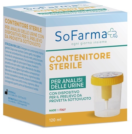 CONTENITORE URINA SOTTOVUOTO DA 120 ML SOFARMAPIU' - Pharmaleader