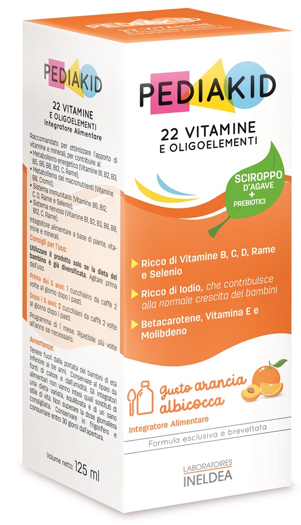 PEDIAKID 22 VITAMINE E OLIGOELEMENTI SCIROPPO 125 ML - Pharmaleader