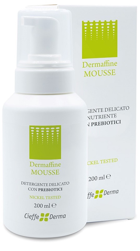 DERMAFFINE MOUSSE DETERGENTE DELICATO E NUTRIENTE CON PREBIOTICI 200 ML - Pharmaleader