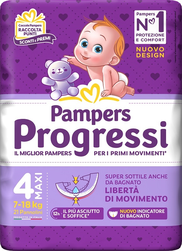 PAMPERS PROGRESSI MAXI 21 PEZZI - Pharmaleader