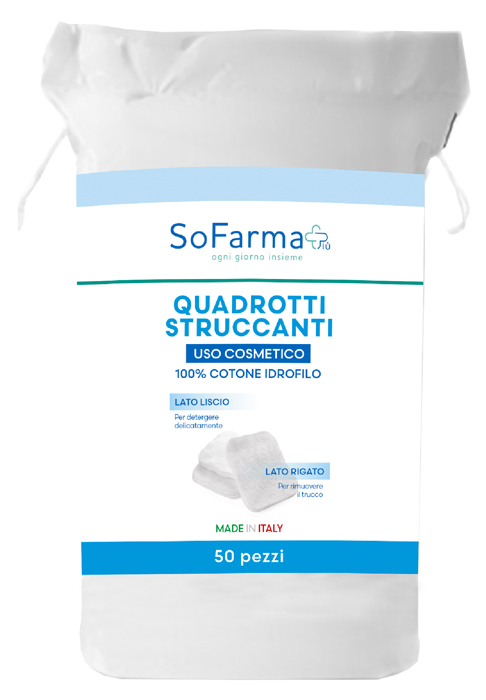 QUADROTTI STRUCCANTI 50 PEZZI SOFARMAPIU' - Pharmaleader