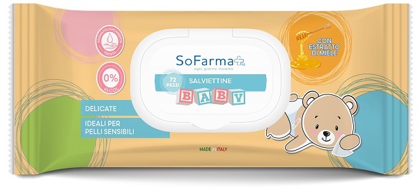 SALVIETTINE BABY MIELE 72 PEZZI SOFARMAPIU' - Pharmaleader