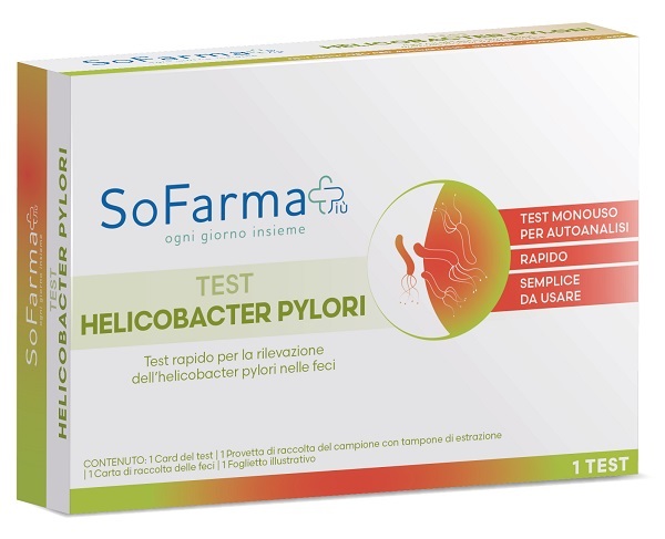 TEST AUTODIAGNOSTICO HELICOBACTER PYLORI SOFARMAPIU' - Pharmaleader