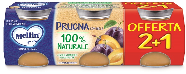 MELLIN OMOGENEIZZATO PRUGNA 3 PEZZI DA 100 G - Pharmaleader