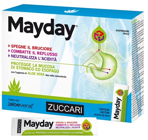 MAYDAY SOSPENSIONE PER USO ORALE ALLA MENTA 12 BUSTINE 10 ML - Pharmaleader