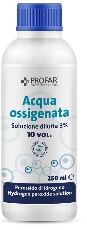 PROFAR ACQUA OSSIGENATA SOLUZIONE DILUITA 3% 10 VOLUMI 250 ML - Pharmaleader