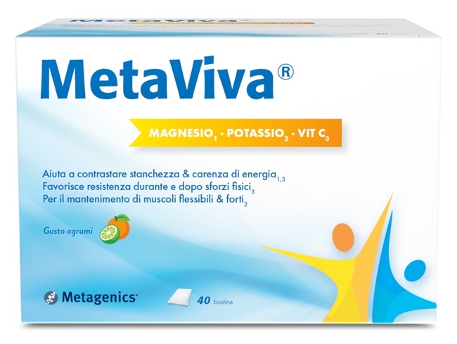 METAVIVA MAGNESIO/POTASSIO/VITAMINA C 40 BUSTINE - Pharmaleader
