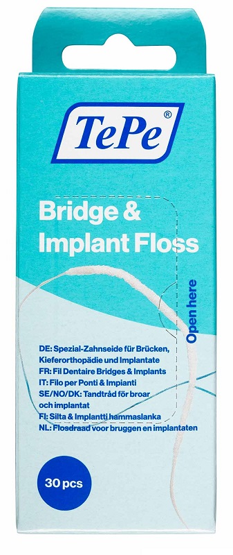 TEPE FILO PONTI & IMPIANTI TEPE BRIDGE & IMPLANT FLOSS 30 PEZZI - Pharmaleader