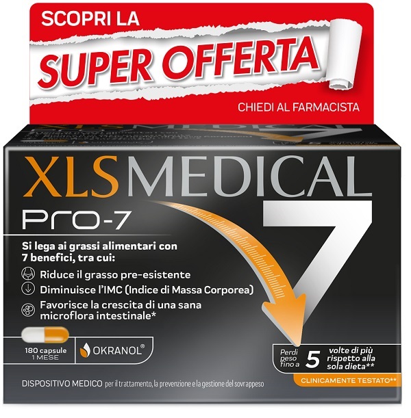 XLS MEDICAL PRO-7 180 CAPSULE TAGLIO PREZZO - Pharmaleader