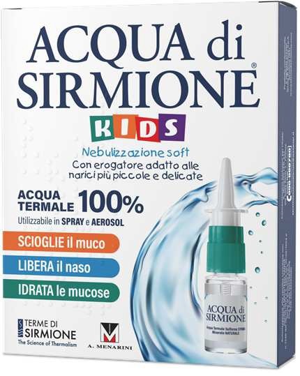 ACQUA DI SIRMIONE KIDS NEBULIZZAZIONE SOFT ACQUA TERMALE 100% 6 FLACONCINI PLURIDOSE DA 15 ML - Pharmaleader