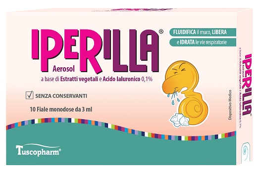 AEROSOL IPERILLA 10 FIALE MONODOSE DA 3 ML A BASE DI ESTRATTI VEGETALI E ACIDO IALURONICO 0,1% - Pharmaleader